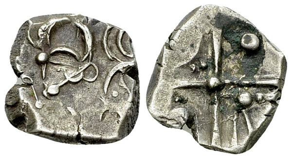 Ancient Celtic coin - Gaul - Cadurci AR Drachm, 2nd-1st century BC