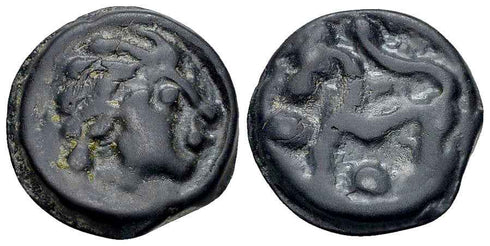 Ancient Celtic coin - Gaul - Senones AE Cast potin unit, 1st century BC