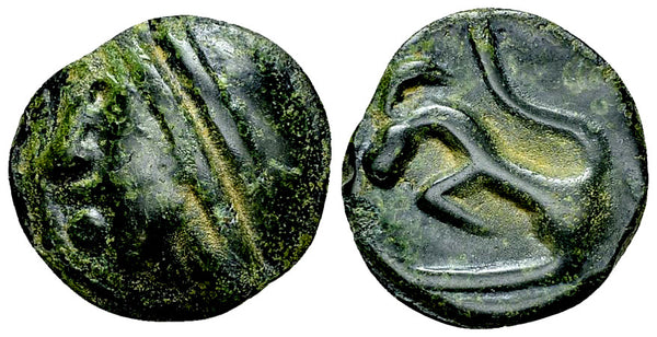Ancient Celtic coin - Gaul - Sequani AE Cast potin unit, circa 70-40 BC