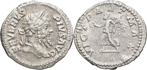 Roman coin of Septimius Severus silver denarius 193-211AD - VICTORY