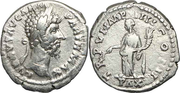 Ancient Roman coin of Lucius Verus - PAX