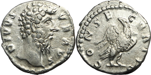 Ancient Roman coin of Lucius Verus - DIVVS VERVS - Eagle