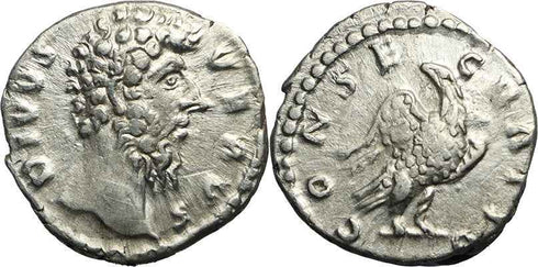 Ancient Roman coin of Lucius Verus - DIVVS VERVS - Eagle