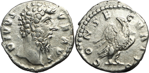 Ancient Roman coin of Lucius Verus - DIVVS VERVS - Eagle