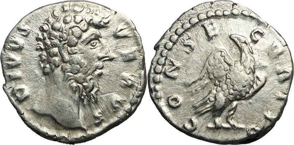 Ancient Roman coin of Lucius Verus - DIVVS VERVS - Eagle
