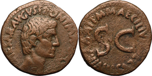 Ancient Roman Coin of the Emperor Augustus 27BC - 14AD