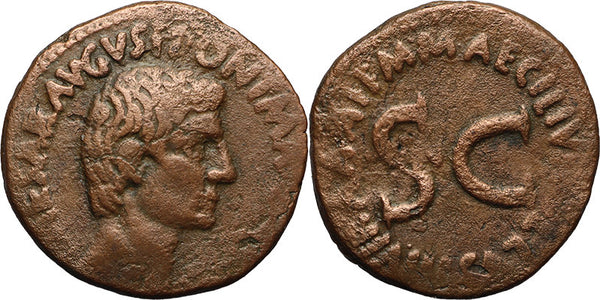 Ancient Roman Coin of the Emperor Augustus 27BC - 14AD