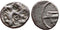 Ancient Phoenician silver coin 4th century BC - King fighting Lion