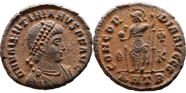 EF Roman coin of Valentinian II 375-392AD - CONCORDIA AVGGG - Antioch