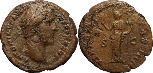 Ancient Roman coin of Antoninus Pius