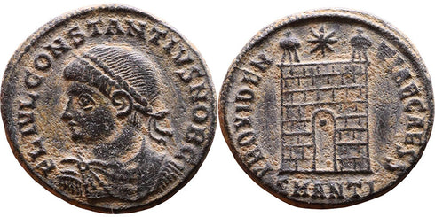 Ancient Roman coin of Constantius II as Caesar - PROVIDENTIAE CAESS - Antioch