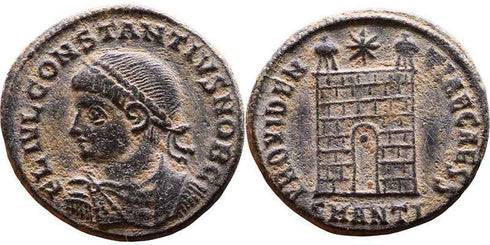 Ancient Roman coin of Constantius II as Caesar - PROVIDENTIAE CAESS - Antioch