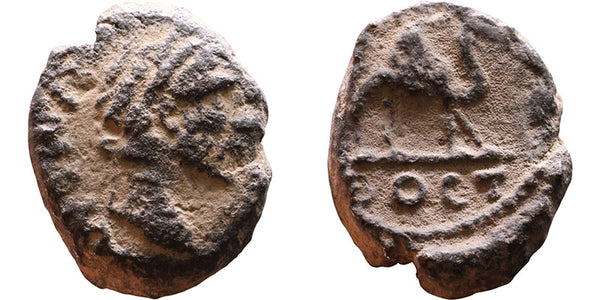 Ancient Roman coin of Antoninus Pius - Bostra, Arabia - Camel