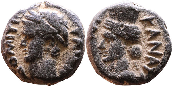 Roman Provincial coin of Domitian- Decapolis, Kanatha