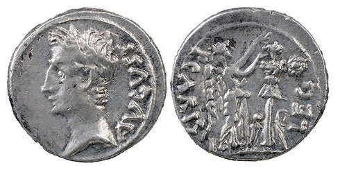 Ancient Roman Silver Coin of the Emperor Augustus 27BC-14AD Quinarius