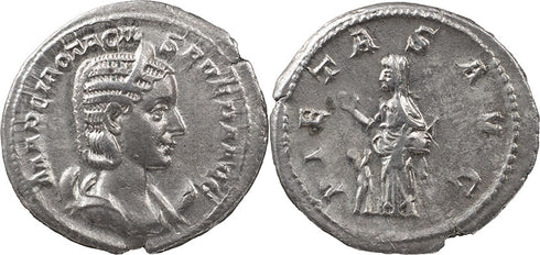 Roman coin of Otacilia Severa silver antoninianus - PIETAS AVG