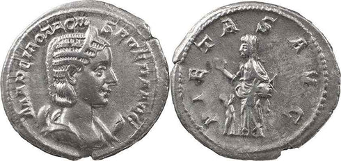 Roman coin of Otacilia Severa silver antoninianus - PIETAS AVG