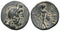 Ancient Greek coin of Lyaconia - Perseus holding medusas head - 1st century BC