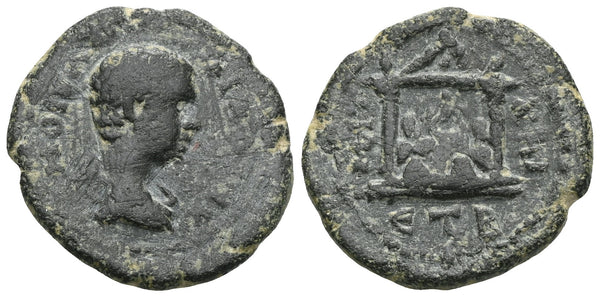 Ancient Roman Provincial coin of Diadumenian as Caesar - Caesaraea-Eusebia, Cappadocia