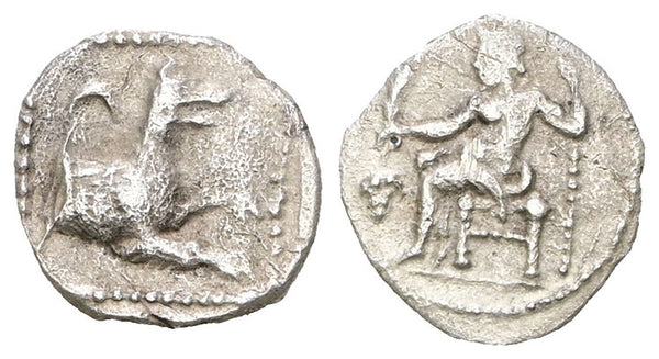 Ancient Greek coin of Laranda, Lycaonia Circa 350-300 BC silver Obol