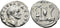 Ancient Roman coin of Vespasian AR silver denarius - AVGVR TRI POT