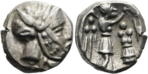 Ancient Silver Seleukid coin of Antiochus I Soter 281-261 AD minted in Drangiana - RARE!