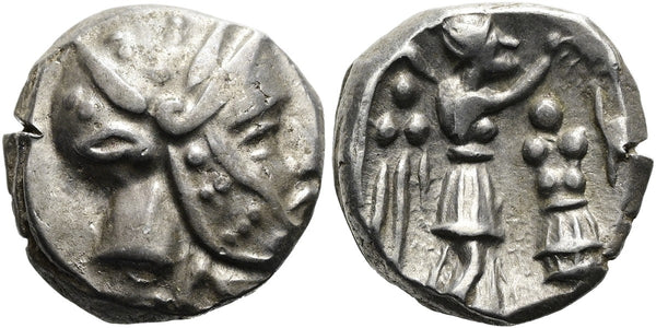 Ancient Silver Seleukid coin of Antiochus I Soter 281-261 AD minted in Drangiana - RARE!