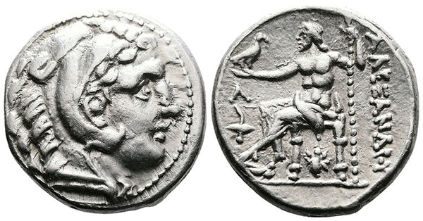 Ancient Greek silver coin of Alexander III 'The Great' Tetradrachm Struck under Kassander, circa 315-294 BC