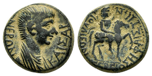 Ancient Roman Provincial coin of Nero minted in Julia, Phrygia