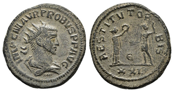 Ancient Roman coin of the Emperor Probus - RESTITVTOR EXERCITI