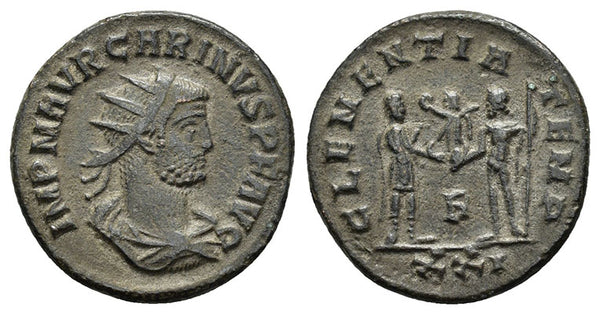 Ancient Roman coin of the Emperor Carinus - CLEMENTIA TEMP