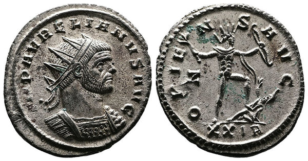 Ancient Roman coin of Aurelian Ae Antoninianus - Fully silvered. Extremely Fine condition