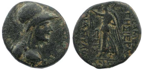 Ancient Greek coin minted in Seleukis and Pieria. Apameia- dated year 286 (30/29 BC)