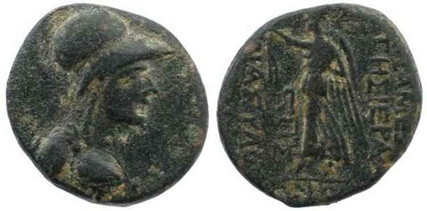 Ancient Greek coin minted in Seleukis and Pieria. Apameia- dated year 286 (30/29 BC)