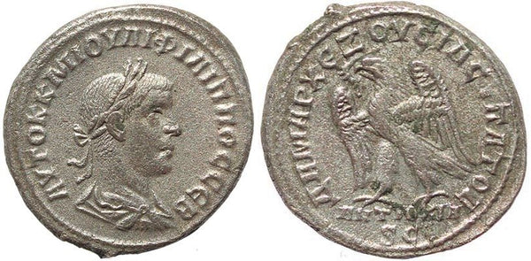 Roman Provincial coin of Philip II AR Tetradrachm of Antioch