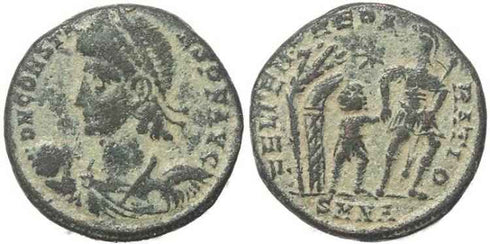 Roman coin of Constans cententionalis - FEL TEMP REPARATIO - Nicomedia Mint