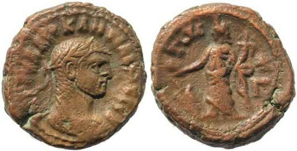 Diocletian Potin Tetradrachm minted in Alexandria, Egypt - Year 3