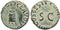 Ancient Roman coin of Claudius - Ae quadrans - Modius