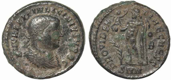 Roman silvered coin of Licinius II - PROVIDENTIAE CAESS - Nicomedia