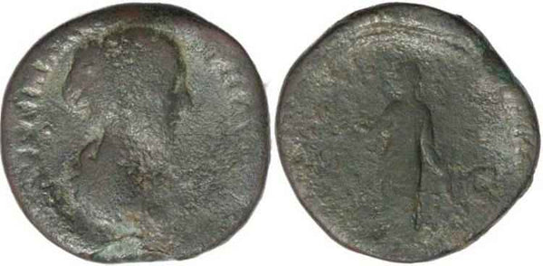 Roman Empire Faustina II AE Sestertius