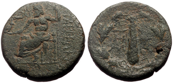 Ancient Greek coin of Cilicia, Tarsos 164-27 BC - Zeus