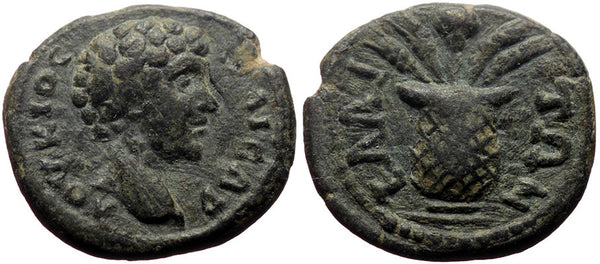 Ancient Roman Provincial coin of Lucius Verus - Aeolis, Elaea