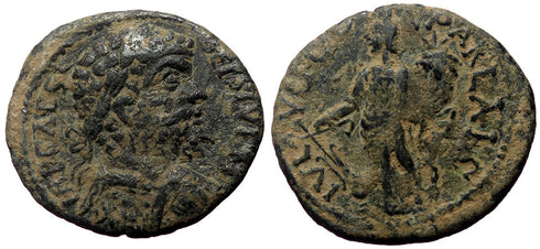 Roman Provincial coin of Septimius Severus minted in Parlais, Pisidia