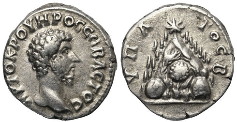 Ancient Roman Provincial silver coin of Lucius Verus AR silver didrachm from Caesaria, Cappadocia