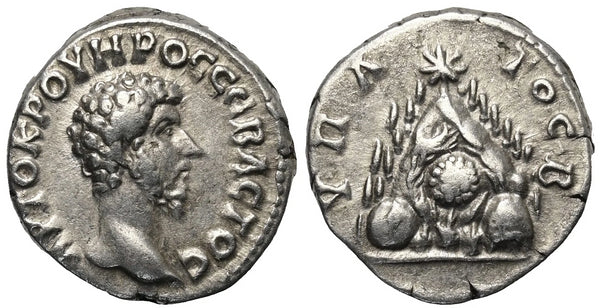 Ancient Roman Provincial silver coin of Lucius Verus AR silver didrachm from Caesaria, Cappadocia