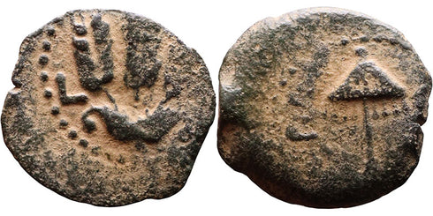 Ancient Judea Ae Prutah of Agrippa I minted in Jerusalem