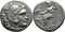 Ancient Greek silver coin of Alexander III The Great - Lampsakos mint - 310-301 BC - Pegasus
