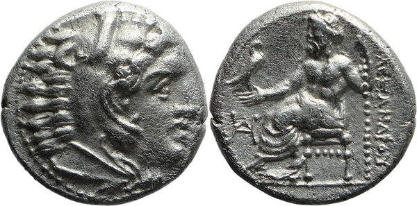 Ancient Greek silver coin of Alexander III 'The Great' - Miletos mint - Lifetime issue 325-323 BC