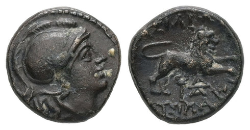 Ancient Macedonian Kings of Thrace - Lysimachos, 305-281 BC - Athena and Lion