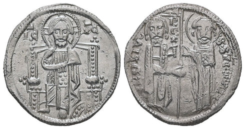 Ancient Serbian coin of Stefan Uros II Milutin 1282-1321 AD